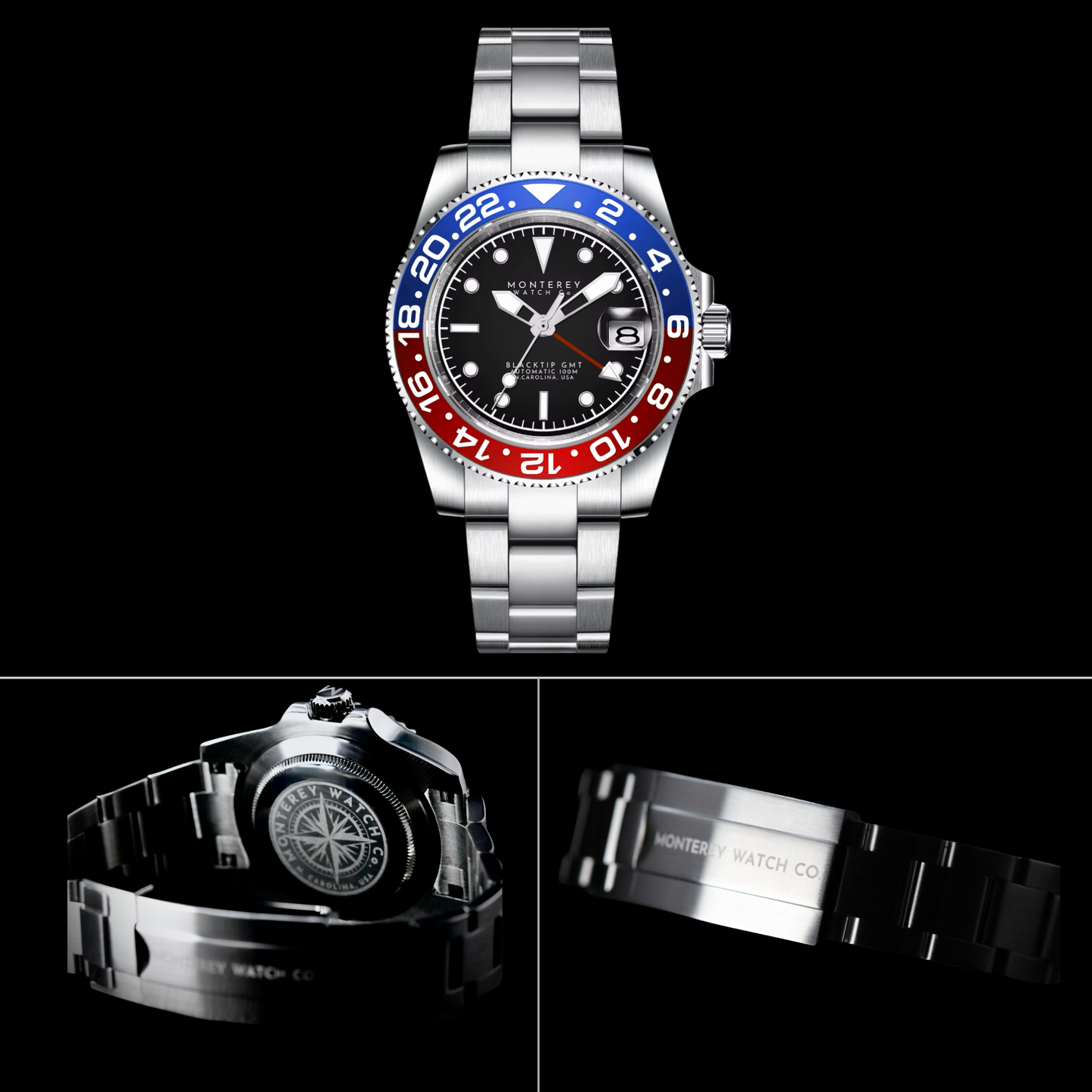 Blacktip GMT Wrist Shot – Monterey Watches