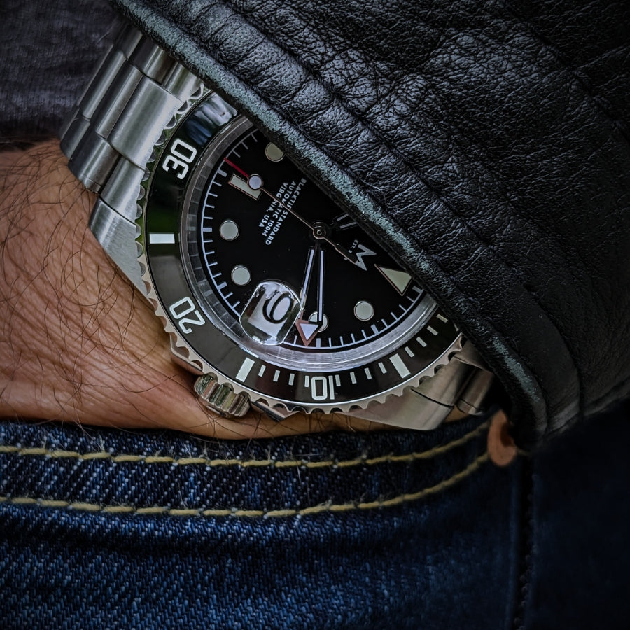 The Blacktip GMT Time Zone Ready Classic Watch - Monterey Watch Co