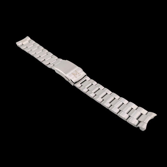 Single fold-over 20mm steel bracelet